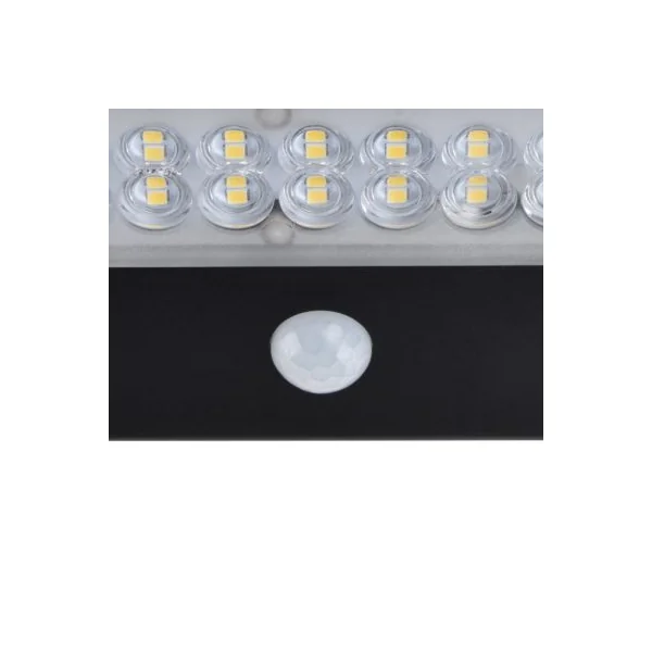 Projecteur LED solaire détecteur de mouvement noir 750lm blanc froid 6,3W 5000K