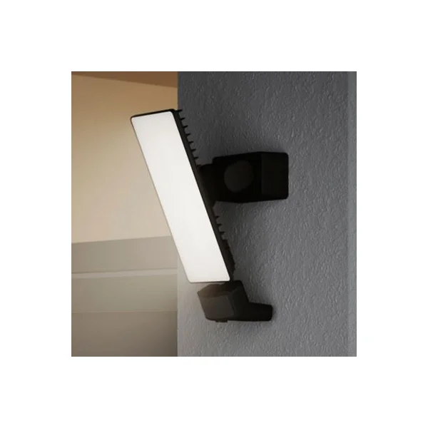Projecteur LED à détection Davern 3000lm 30W IP65 GoodHome noir