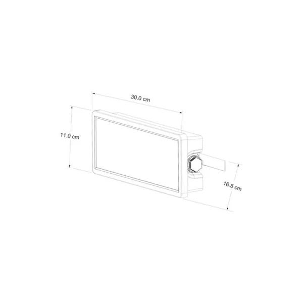 Projecteur mural LED extérieur blanc 50 W 6250 lm sans détecteur IP65, GoodHome Davern