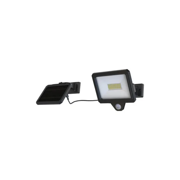 Projecteur solaire LED intégré à détection Shomali 1000lm 9W IP44 noir GoodHome