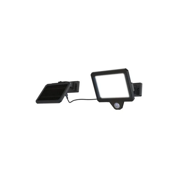 Projecteur solaire LED intégré à détection Shomali 1000lm 9W IP44 noir GoodHome