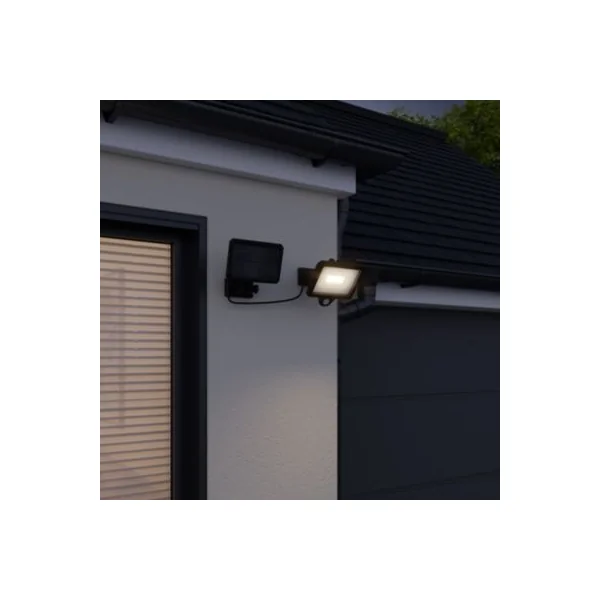 Projecteur solaire LED intégré à détection Shomali 1000lm 9W IP44 noir GoodHome