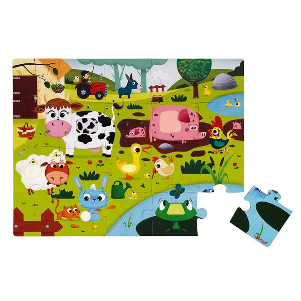 Puzzle tactile animaux de la ferme – 2 à 4 ans