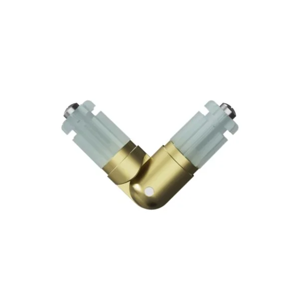 Raccord coudé pour tringle à rideau Elasa effet laiton doré Ø19mm GoodHome
