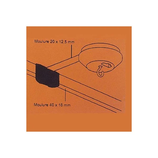 Raccord mur-plafond pour moulure 40 x 16 mm Legrand