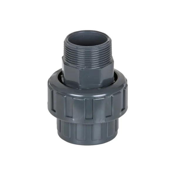 Raccord PVC GRE en 3 parties Ø50 macho 1" 1/2 PN16