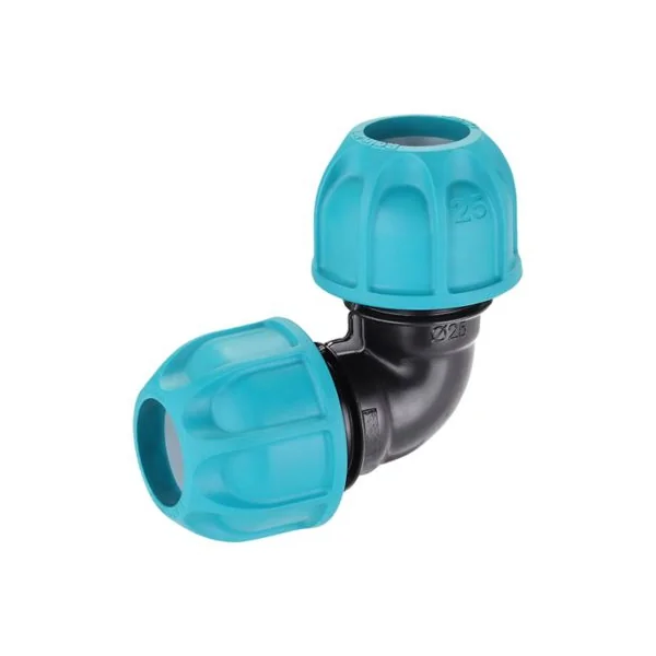 Raccord à angle droit pour 2 tuyaux Claber Ø 3/4"