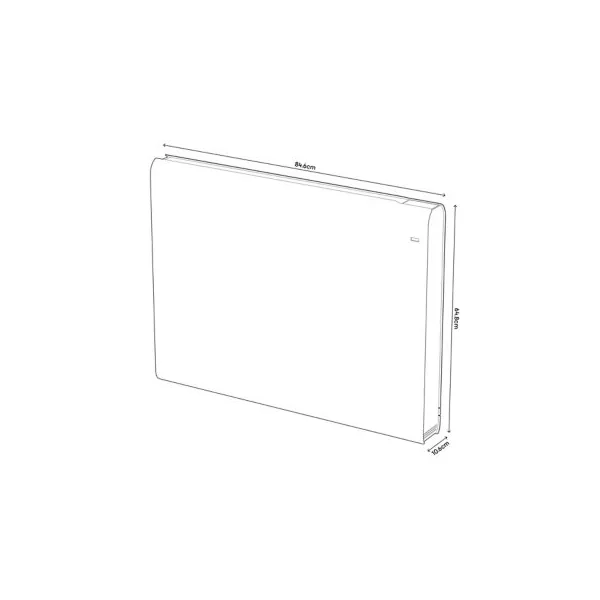 Radiateur connecté électrique à inertie sèche GoodHome Iriya blanc 1500W horizontal