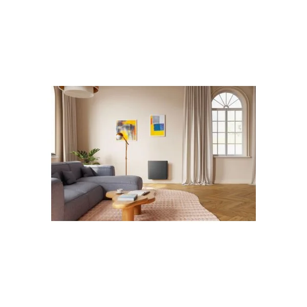 Radiateur électrique double coeur de chauffe 1000W gris - Noirot Evolution