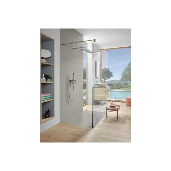 Receveur de douche 100 x 140 cm en acrylique, gris texturé, Villeroy & Boch Exklusive