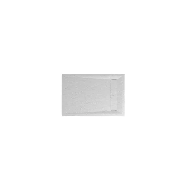 Receveur de douche 80 x 120 cm, résine, blanc, GoodHome Luiro