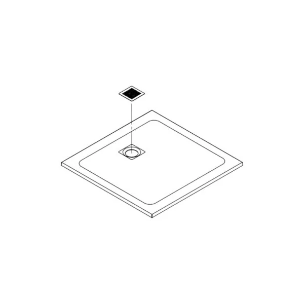 Receveur de douche 90 x 90 cm en résine cachemire GoodHome Douro