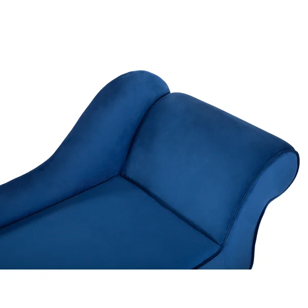 Rechtsseitige Chaiselongue BIARRITZ Samtstoff Marineblau