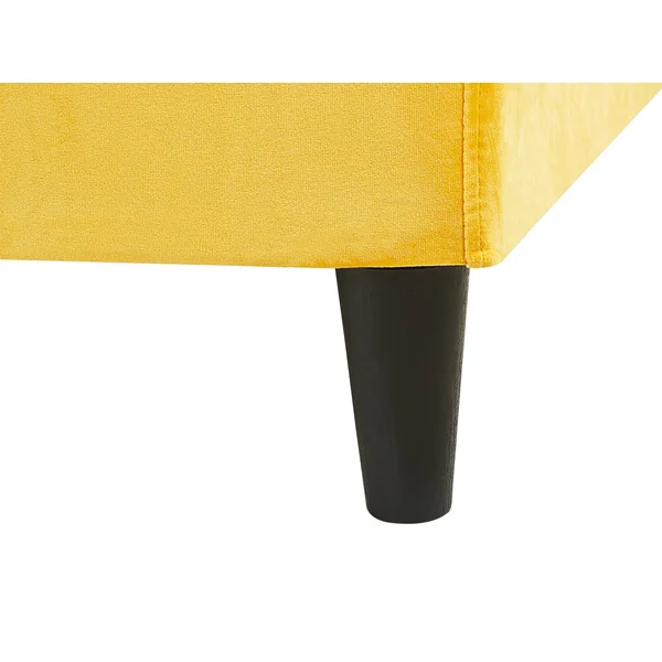 Revêtement de cadre de lit Velours FITOU 180 x 200 cm Jaune
