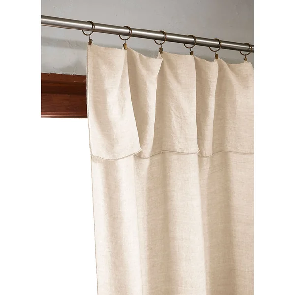 Rideau ajustable en lyocell pampa avec 8 anneaux pince 140x270cm - Lysandre