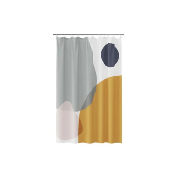 Rideau de douche GoodHome Koros L.200 x H.180 cm coloris taches multicolores en polyester