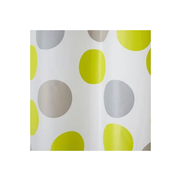 Rideau de douche plastique Peva multicolore décor points 180 x 200 cm Suru