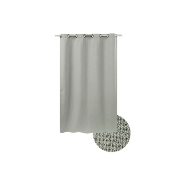 Rideau occultant Ornami Kent l.140 x H.240 cm gris
