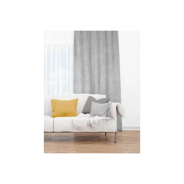 Rideau occultant thermique Suedine l.140 x H.240 cm gris