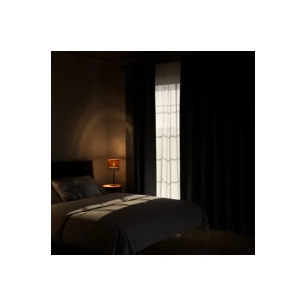 Rideau occultant à œillets effet tissé Pasig beige lin l.140 x H.260cm GoodHome