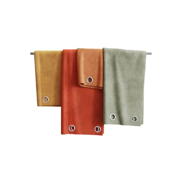 Rideau occultant à œillets en suédine Komod terracotta l.140 x H.260cm GoodHome