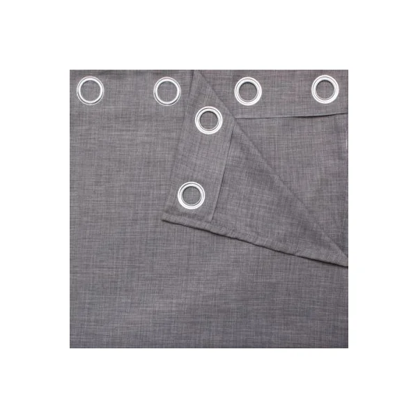 Rideau tamisant à œillets aspect lin Novan beige l.140 x H.260cm GoodHome