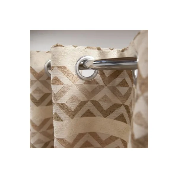Rideau tamisant à œillets Glenor beige l.140 x H.260cm GoodHome