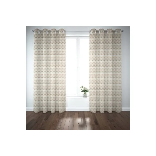 Rideau tamisant à œillets Glenor beige l.140 x H.260cm GoodHome