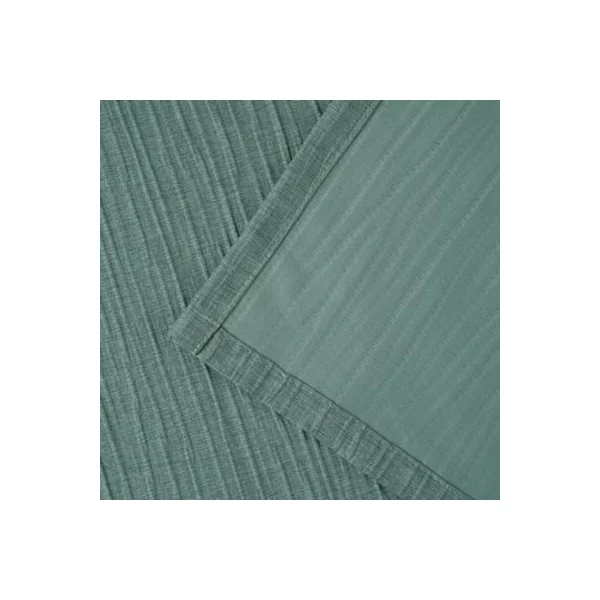 Rideau tamisant à œillets uni effet froissé Castellano vert eucalyptus l.140 x H.260cm GoodHome