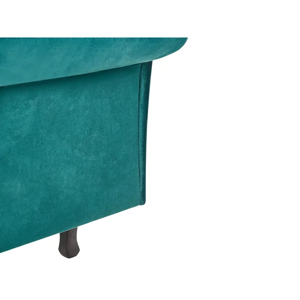 Right-Hand Chaise Lounge LATTES II Velvet Emerald Green with Cushion