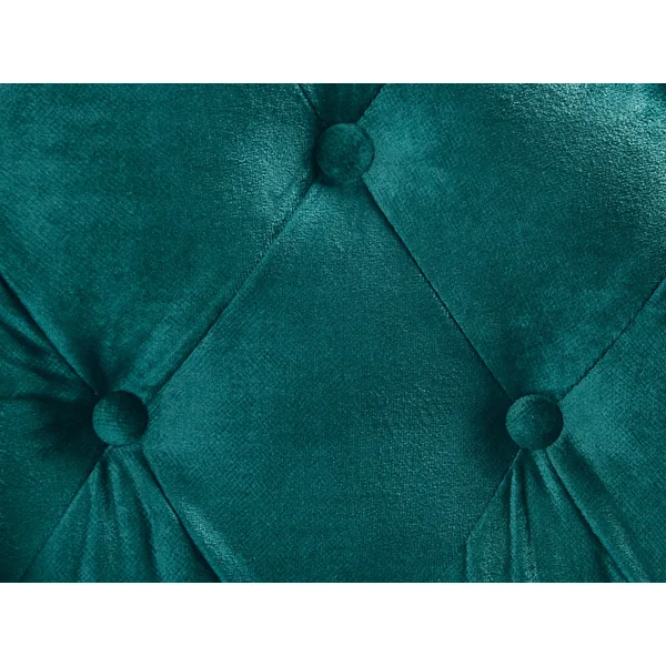 Right-Hand Chaise Lounge LATTES II Velvet Emerald Green with Cushion