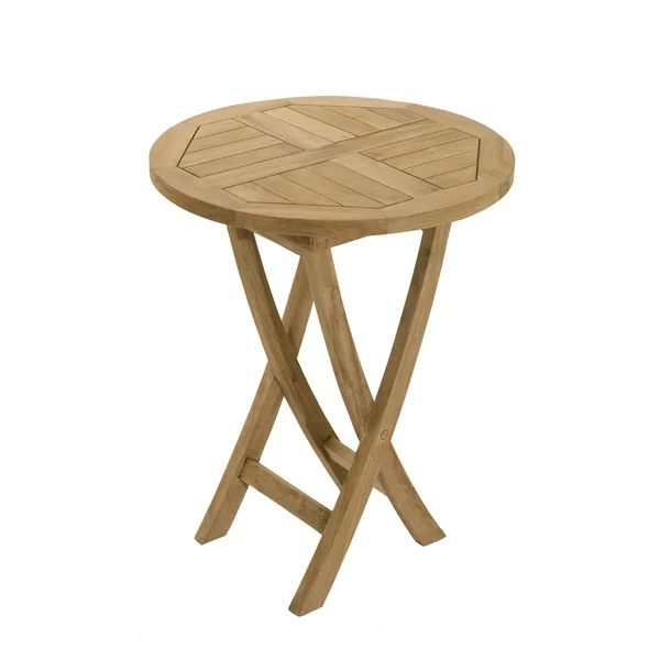Salon de jardin en Teck table ronde 2 chaises 60cm SUMMER