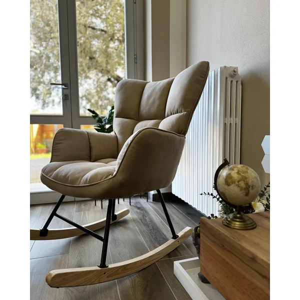 Schaukelsessel OULU Stoff Beige