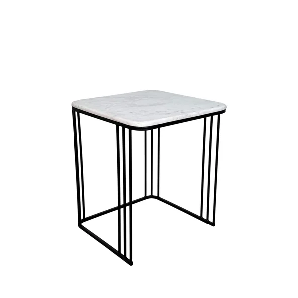 Sellette carrée plateau en marbre (lot de 2)