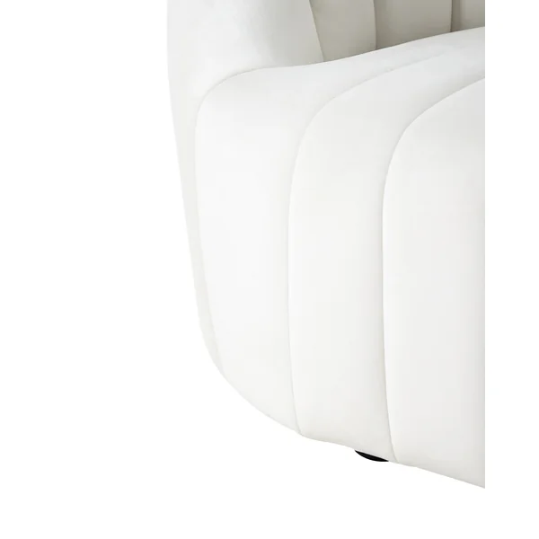 Sessel MALUNG Samtstoff Cremeweiß