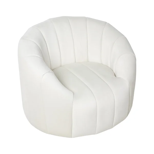 Sessel MALUNG Samtstoff Cremeweiß