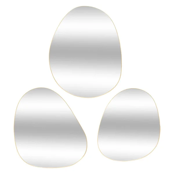 SET 3 MIROIRS METAL ORGA LIDA