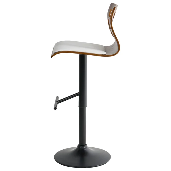 Set of 2 Bar Chairs PETERSBURG Faux Leather White/ Black