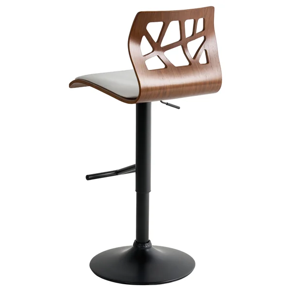 Set of 2 Bar Chairs PETERSBURG Faux Leather White/ Black