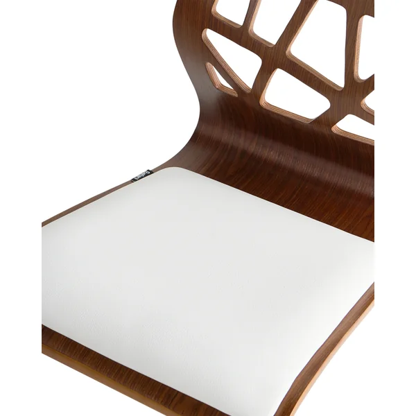 Set of 2 Bar Chairs PETERSBURG Faux Leather White/ Black
