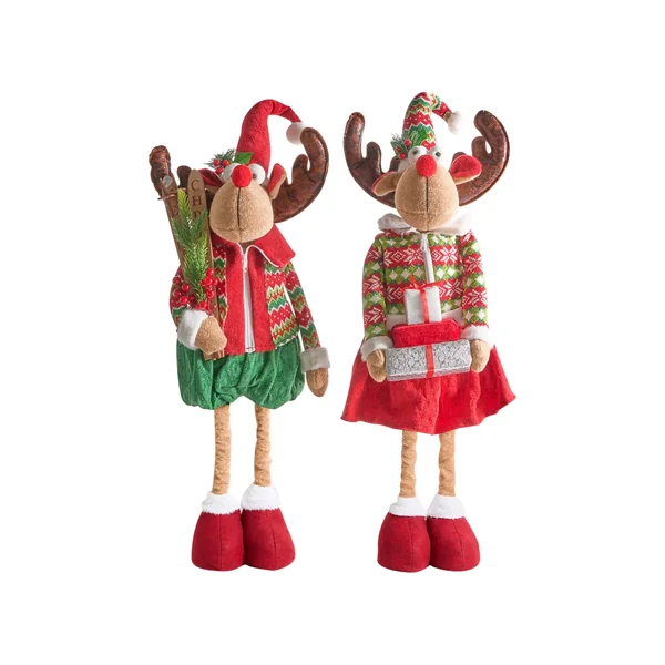 Set of 2 Christmas Decorations ULDALSANA Reindeer 66-95 cm Multicolour