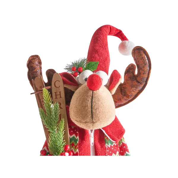 Set of 2 Christmas Decorations ULDALSANA Reindeer 66-95 cm Multicolour