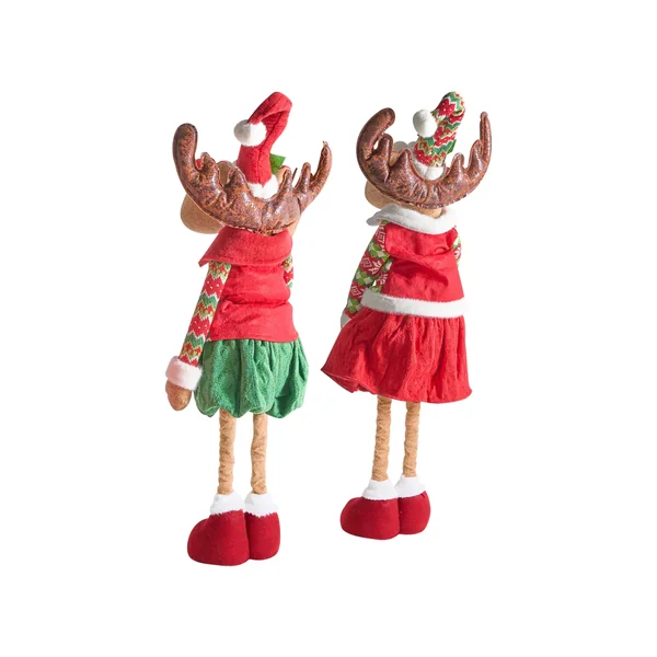 Set of 2 Christmas Decorations ULDALSANA Reindeer 66-95 cm Multicolour