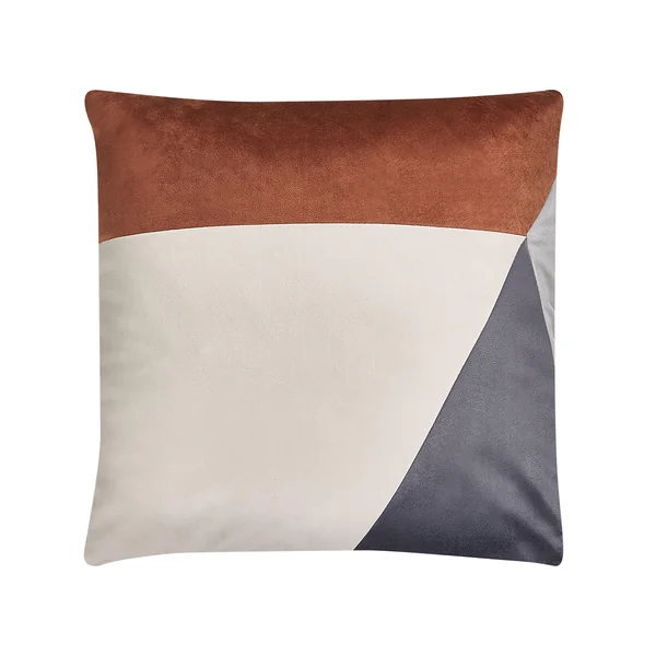 Set of 2 Decorative Cushions CAMPSIS Velvet 45 x 45 cm Multicolour Geometric Pattern