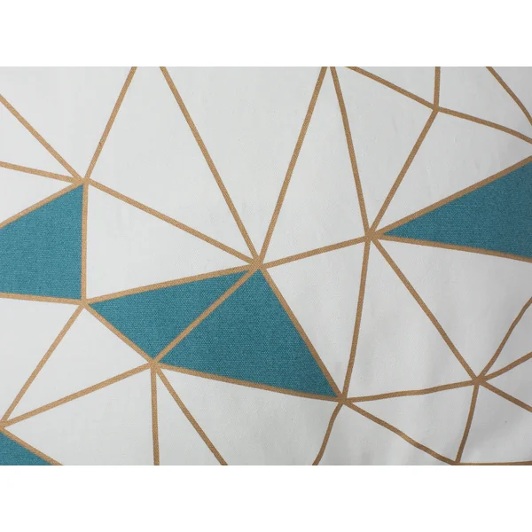 Set of 2 Decorative Cushions CLARKIA Cotton 45 x 45 cm Blue Geometric Pattern