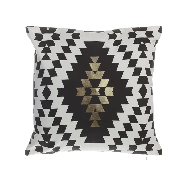 Set of 2 Decorative Cushions COLEUS Cotton 45 x 45 cm Black Geometric Pattern