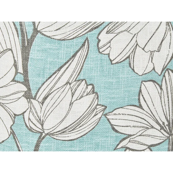 Set of 2 Decorative Cushions CYANOTIS Cotton 45 x 45 cm Light Blue Floral Pattern