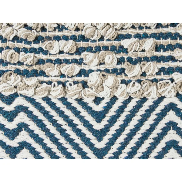 Set of 2 Decorative Cushions DEWBERRY Cotton 45 x 45 cm Blue Geometric Pattern