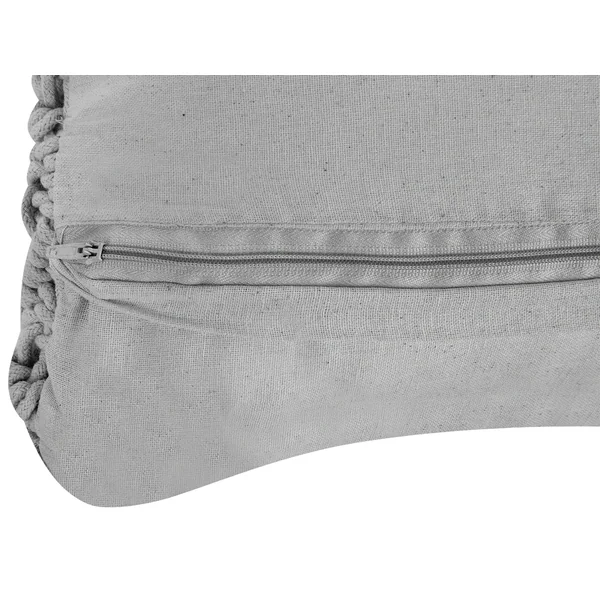 Set of 2 Decorative Cushions KIZKALESI Cotton 45 x 40 cm Grey Geometric Pattern