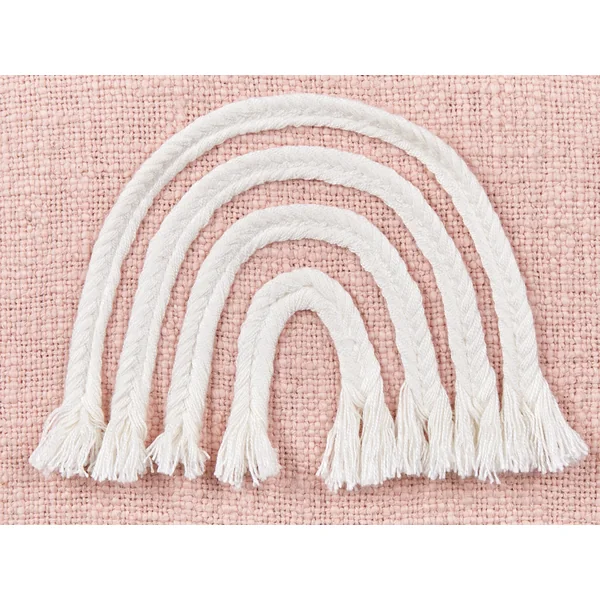 Set of 2 Decorative Cushions LEEA Cotton 45 x 45 cm Pastel Pink